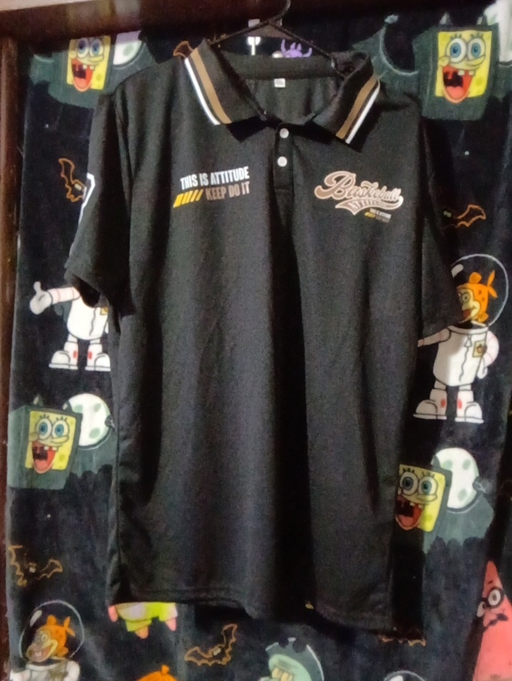 NWOT Black Polo Shirt with Contrast Collar - Casual Men's Polo